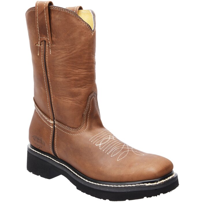 Botas De Trabajo Punta Cuadrada Horma Rodeo Color Arena WD 11-432