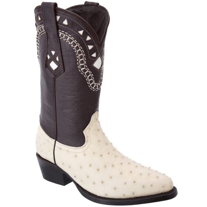 Botas Vaqueras Avestruz Color Hueso WD 11-289