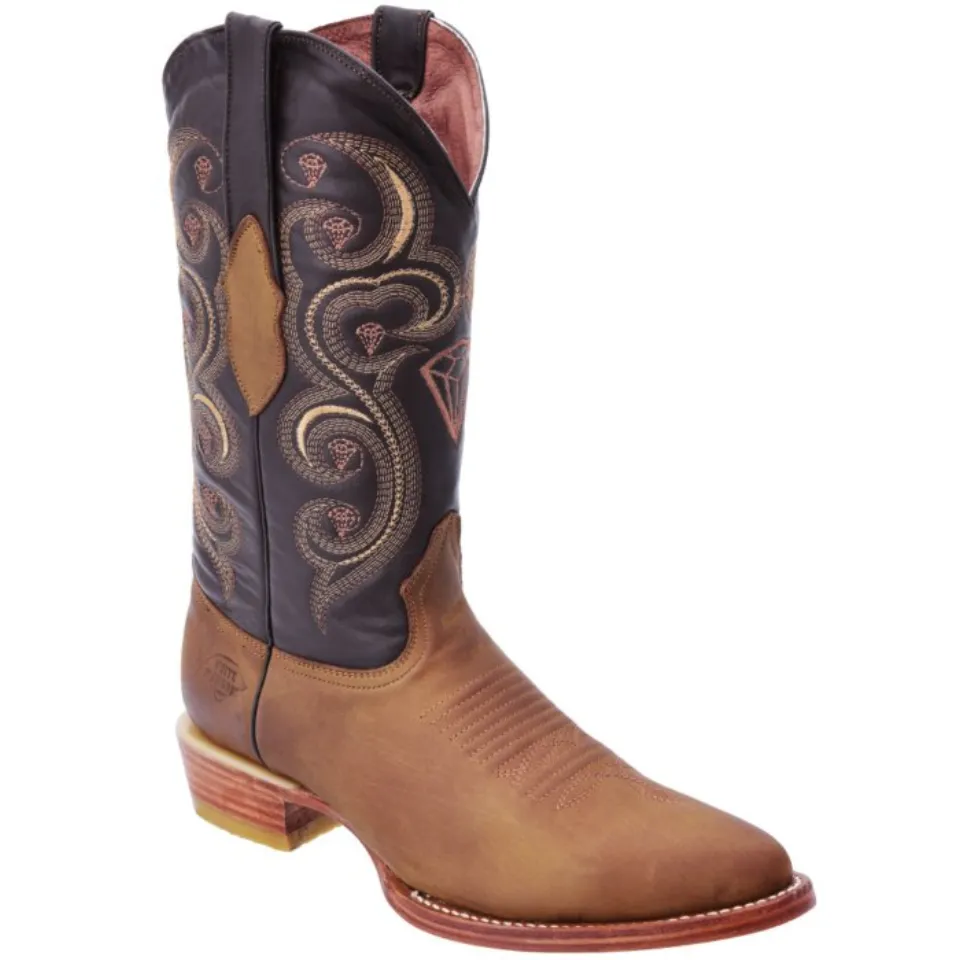 Botas Vaqueras Color Café Horma 900 Piel Crazy WD 11-239