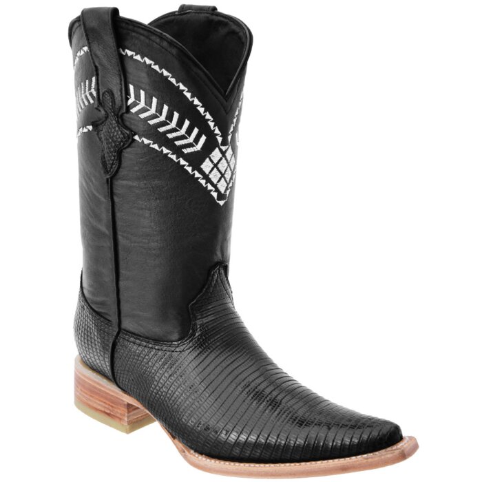 Botas Vaqueras De Lizard Para Hombre WD 11-057 Color Negro