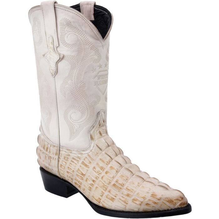 Western Caiman Print Leather Boots Color Off-White WD 11-234