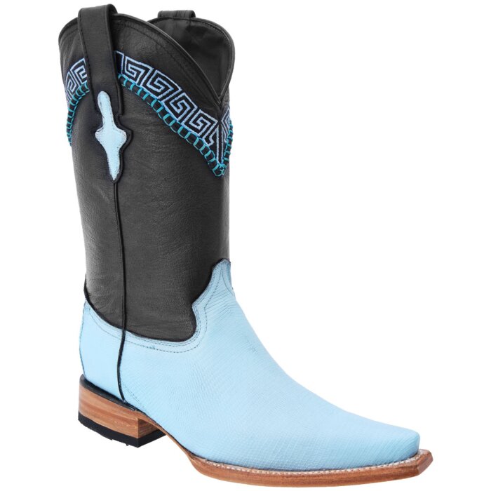Men's Exotic Lizard Western Boots 3X Baby Blue 11-056