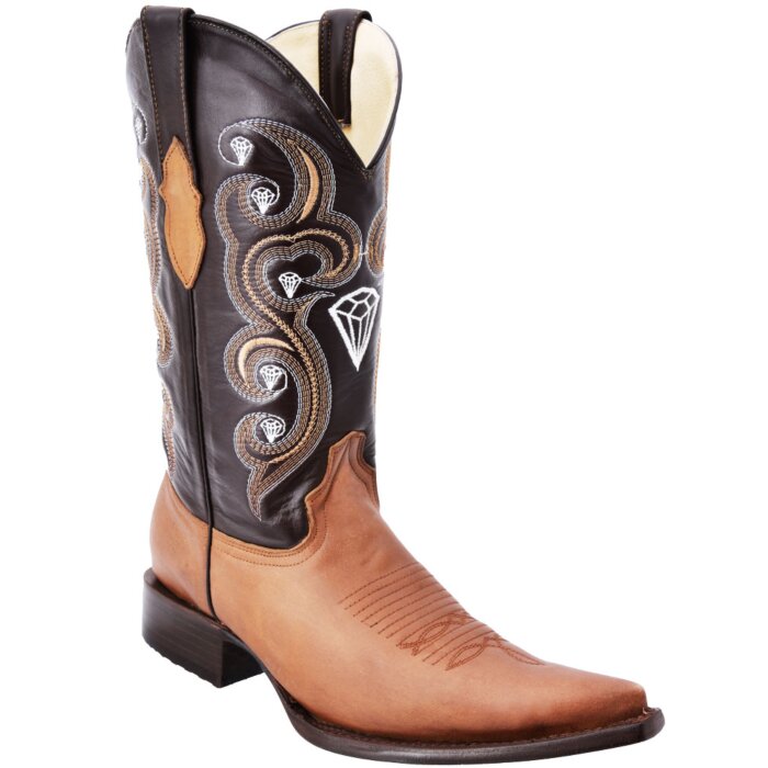 Botas Vaqueras Piel Crazy 3X Color Miel WD 11-136