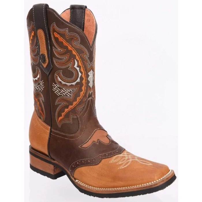 Men's Rodeo Boots Verthali 030 Bull  Color Tan-Brown