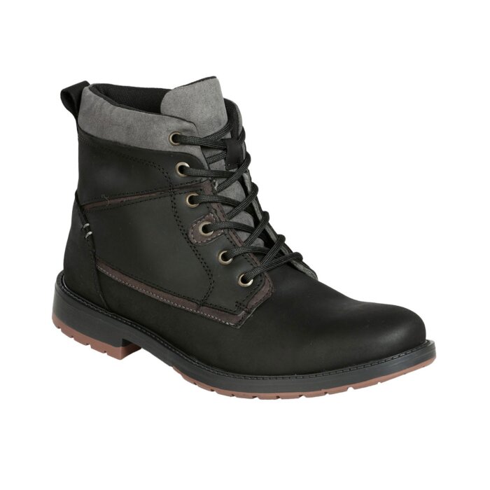 Botines Negros Casuales De Agujetas Para Hombre Lam 7311