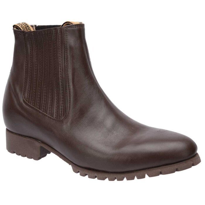 Botines de Charro White Diamonds Boots 10-741 piel Napa color Café con suela de hule tipo tractor