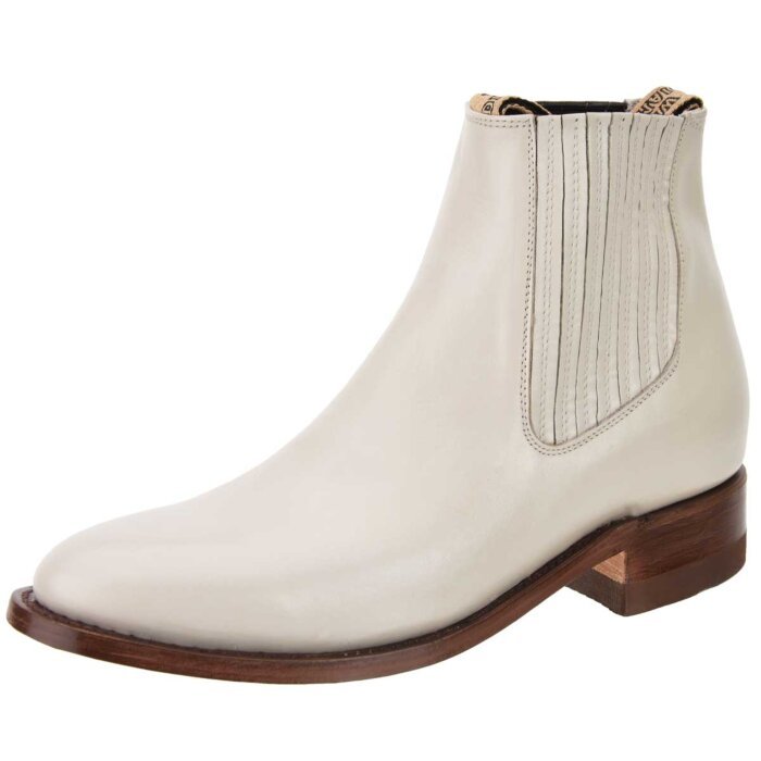 Botines Charros Welt De Gala Piel Napa Color Hueso WD 11-718
