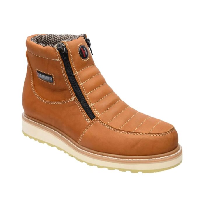 Hammer Short Boots Zipper Suela Double Density HM339 Color Habana