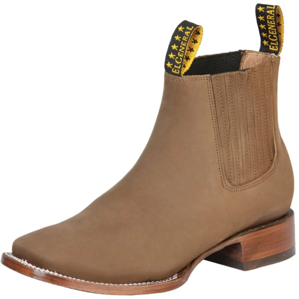 Botines Rodeo Nobuck Liso Color Café El General 126192