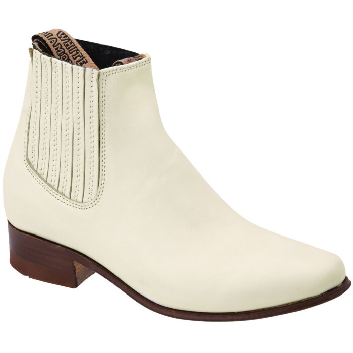 Botines Charros Para Joven Color Hueso WD 11-754