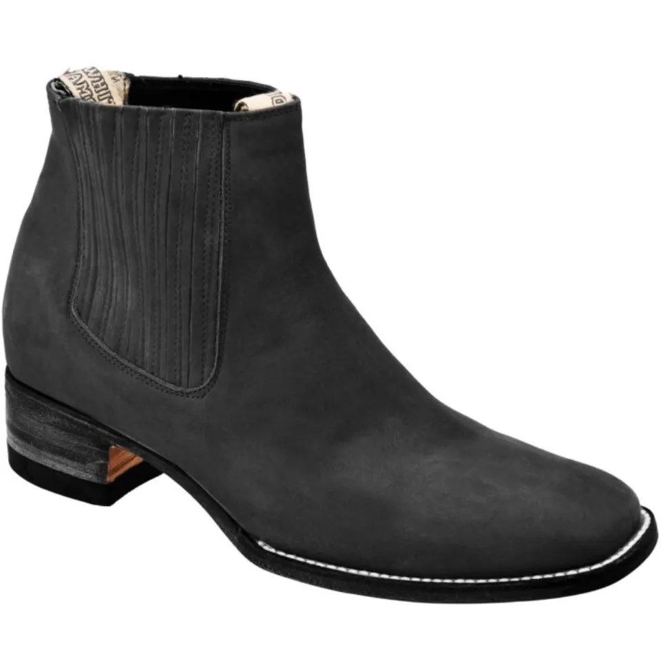 Botín Rodeo Piel Nobuck Negros WD 11-739