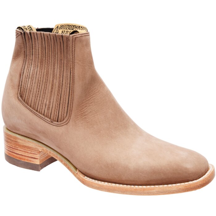 Botín Rodeo Nobuck Color Nogal Suela Cuero Natural WD 11-740