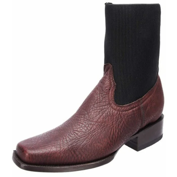 Botines Horma Europea Con Zipper WD 10-004 Color Vino