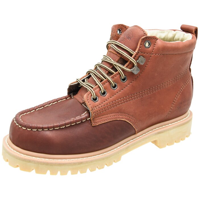 Botines De Trabajo Café Bicolor Suela Tipo Tractor WD 11-443