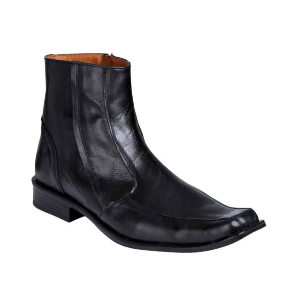 Botines Negros De Vestir Para Hombre Lamasini 7532