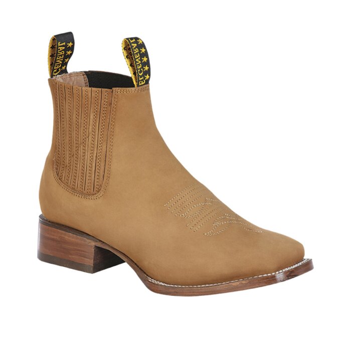 Botines Rodeo Horma Australiana Color Oro Viejo Suela De Cuero