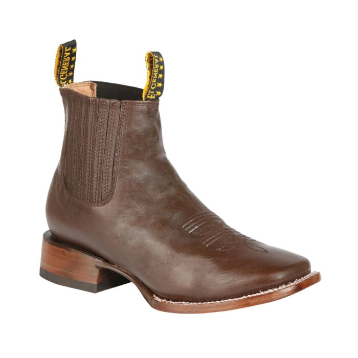 Botines Rodeo Bulldog Lemans Suela De Cuero Color Café