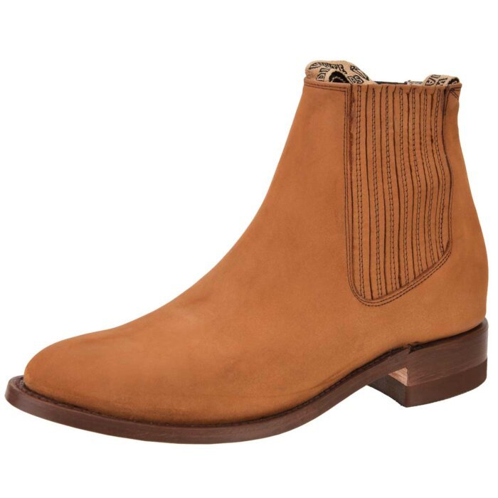 Botines Charros Welt De Gala Piel Nobuck Color Tabaco WD 11-719