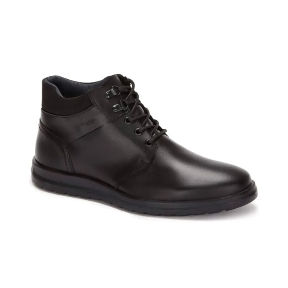 Botín Casual Negro De Piel Para Hombre 327-9465