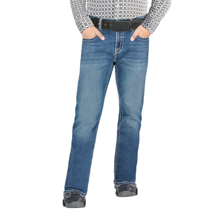 Jeans Vaqueros Para Niño Color Azul Medio Lamasini 9026