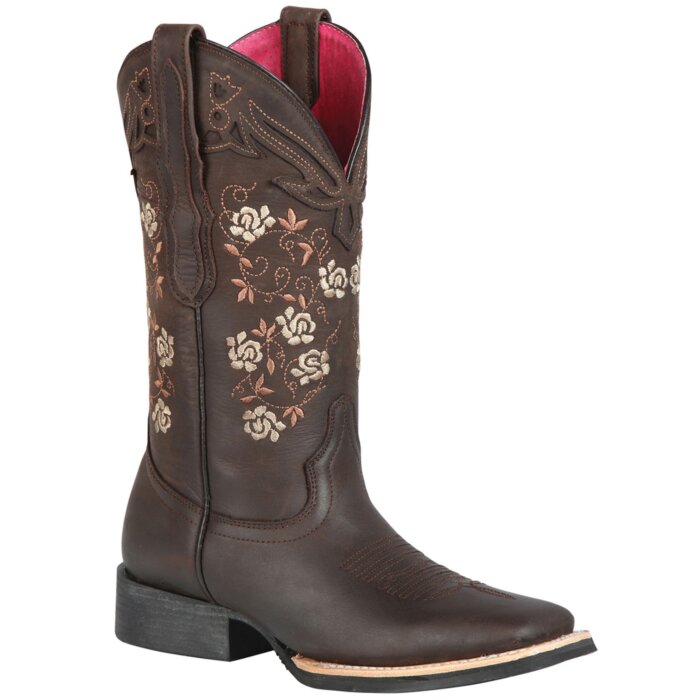 Bota Rodeo Texas Crazy Para Mujer Color Café El General 44635