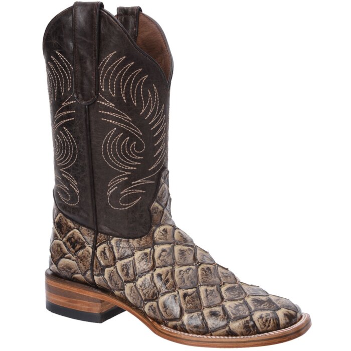 Cowboy Rodeo Boots Brown Monster Fish Print WD 11-291