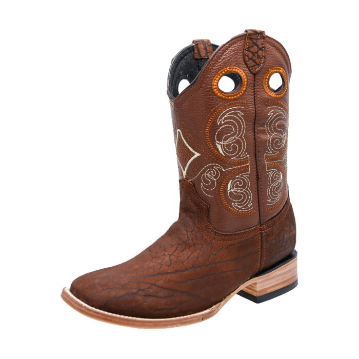 Botas Rodeo Piel Cuello De Toro Color Cognac WD 11-286