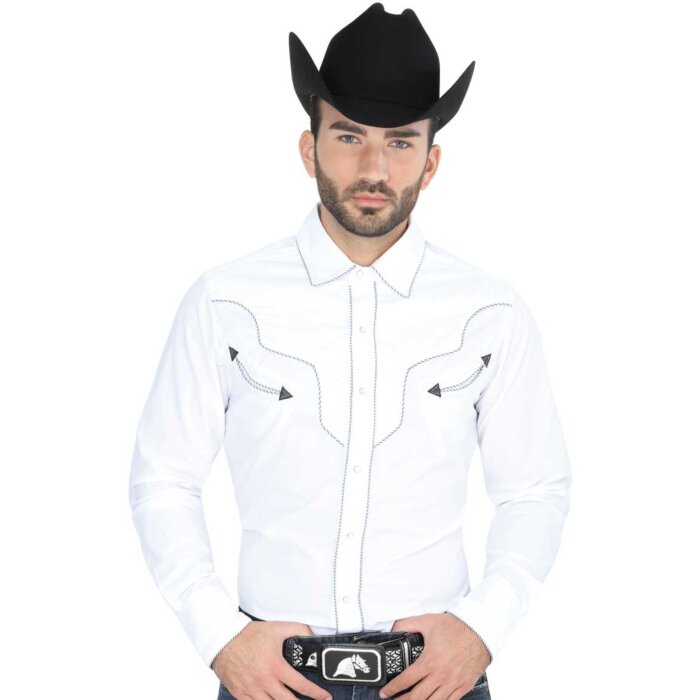 Camisa Blanca El Señor De Los Cielos 123917 Charra