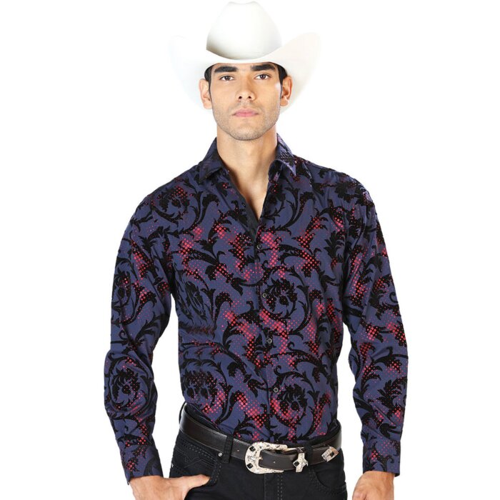 Camisa Color Navy Vaquera El Señor De Los Cielos 43584