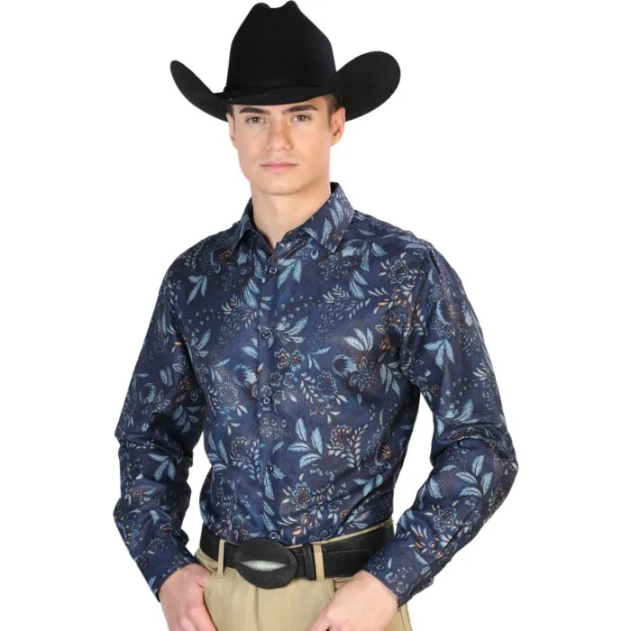 Camisa Casual Manga Larga El Señor DLC 43870 Negra-Multicolor