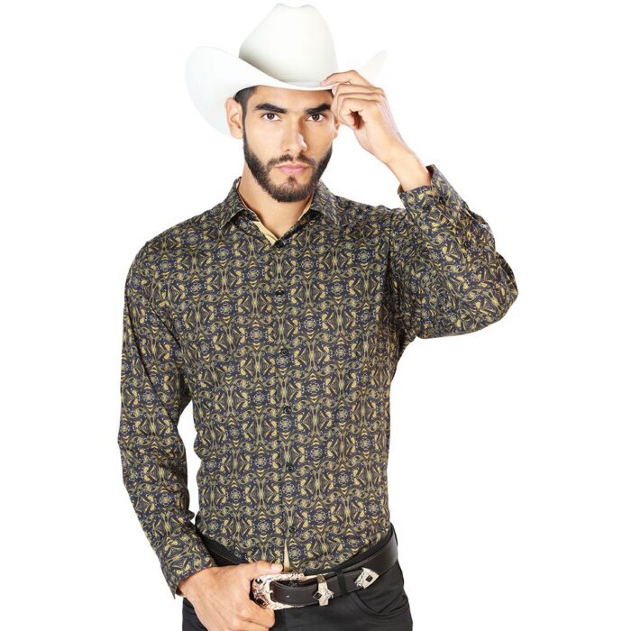 Camisa Color Negro-Oro El Señor De Los Cielos 126273