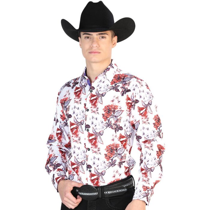 Camisa Blanca Floreada El Señor De Los Cielos 126275