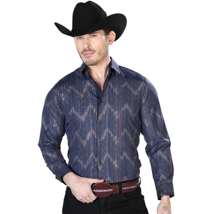 Camisa Vaquera Color Azul Marino Fina El Señor DL Cielos 43834