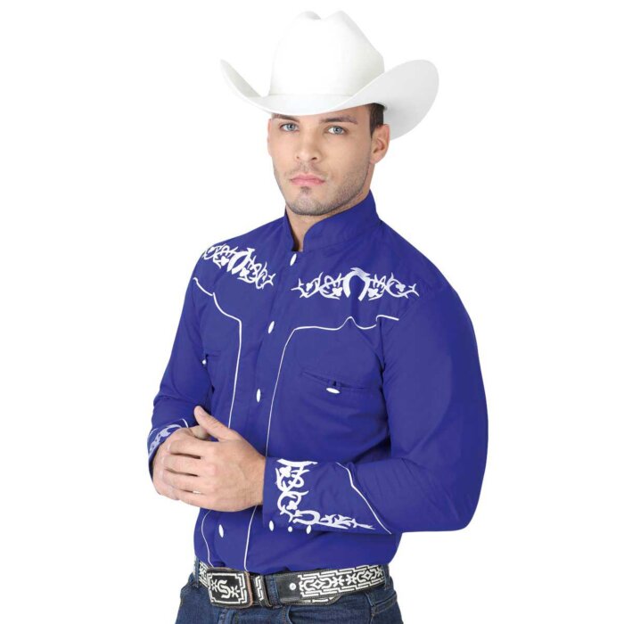 Camisa Charra Azul El General Azul Cobalto 40791