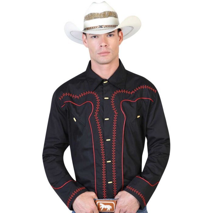 CAMISA CHARRA NEGRA EL GENERAL 2019-115