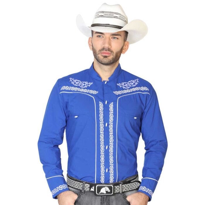 Camisa Charra El Señor De Los Cielos 42878 Color Royal Blue
