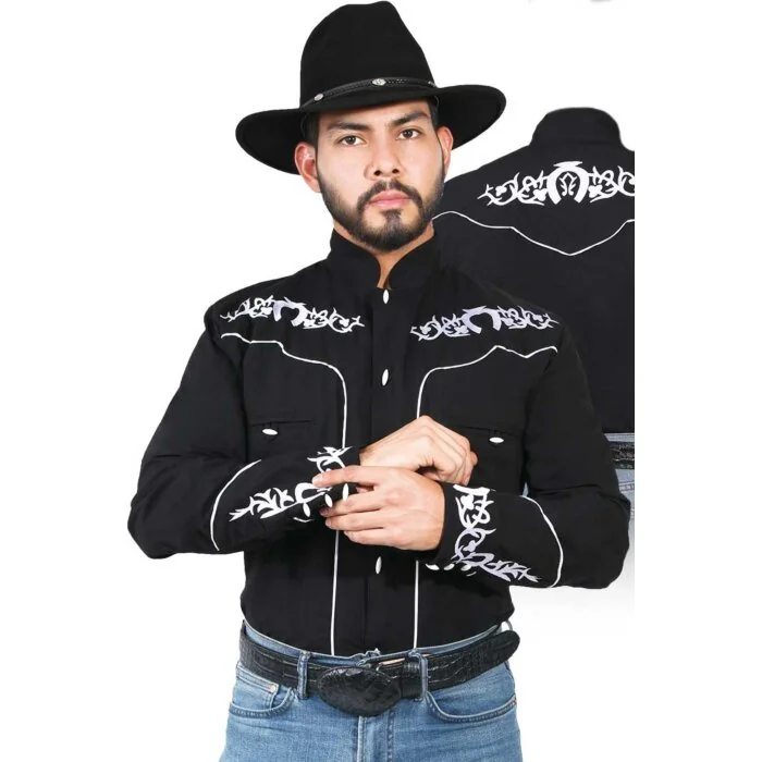 Camisa Charra Negra El Señor De Los Cielos 42879