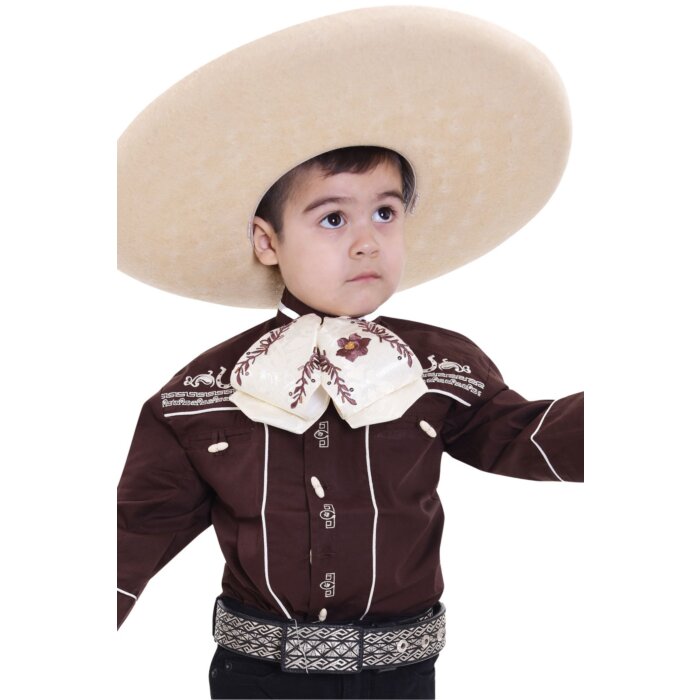 Camisa Charra Para Niño White Diamonds Boots 11-940 Color Café