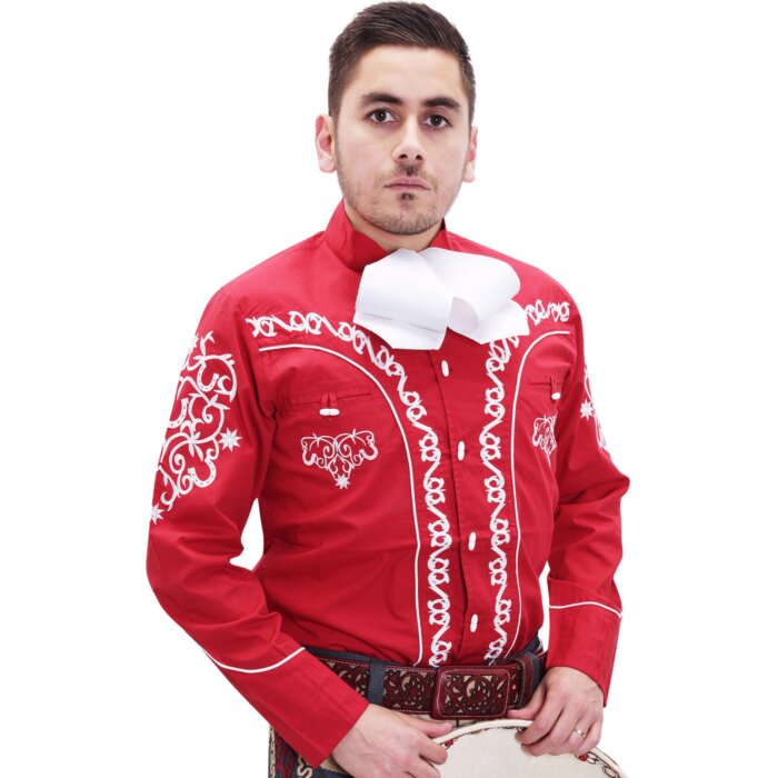 Camisa Charra Roja Con Blanco 060 WD 11-847