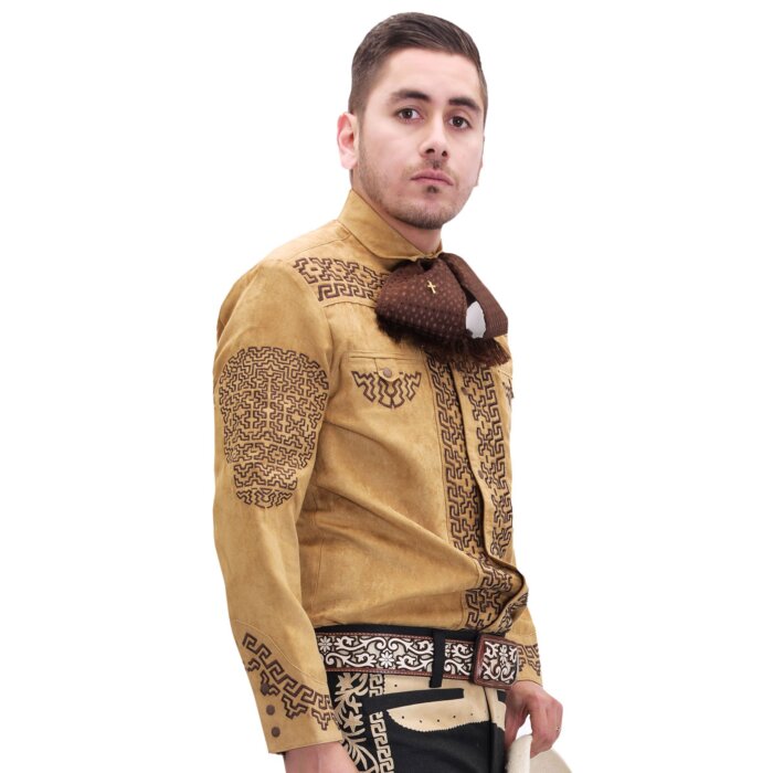 Camisa Charra Fina El Dorado Mostaza WD 11-803