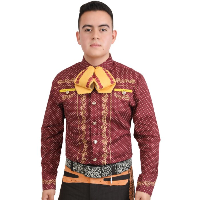 Camisa Charra Color Vino WD 11-863