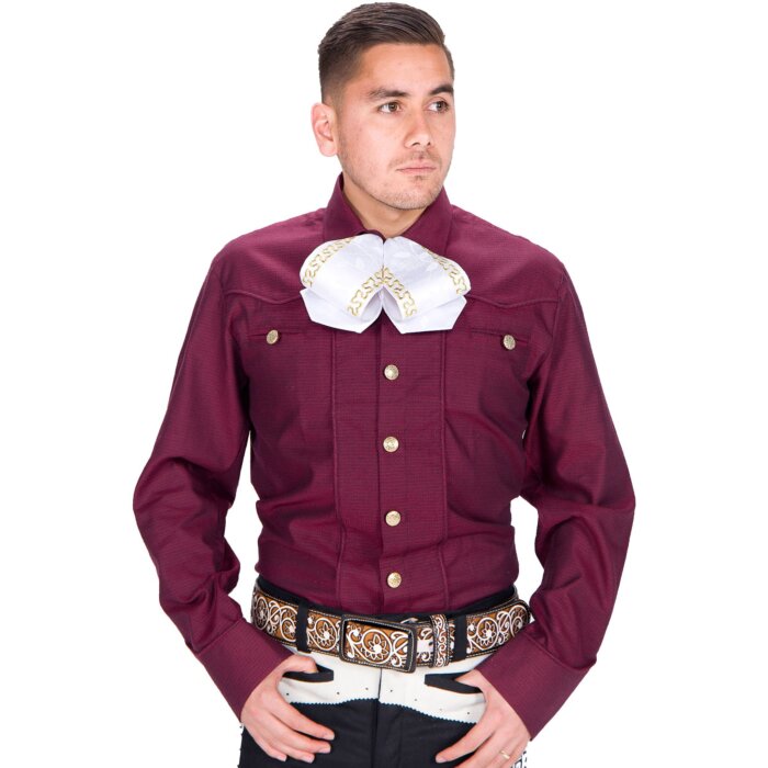 Camisa Charra Elegante Color Vino WD 11-867