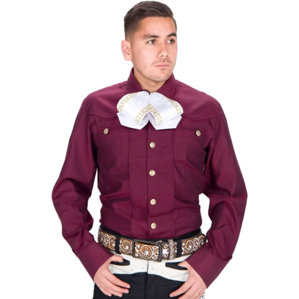 Camisa Charra Elegante Color Vino WD 11-867