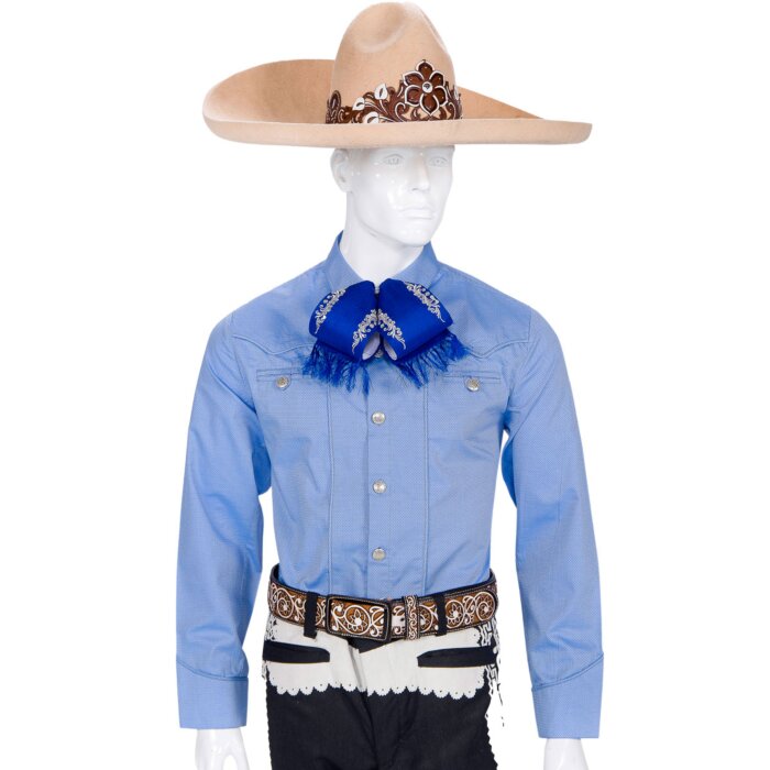 Camisa Charra Elegante Color Azul Cielo WD 11-869