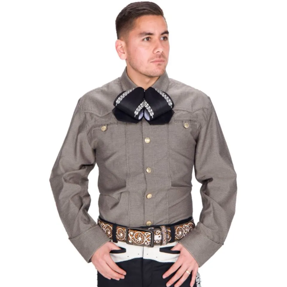 Camisa Charra Elegante Gris WD 11-870