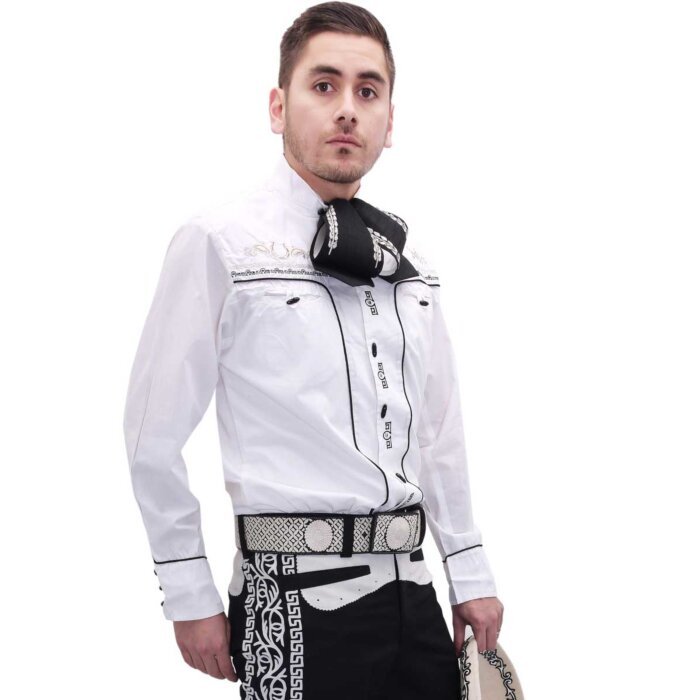 Camisa Charra Tradicional WD 11-836 Color Blanco