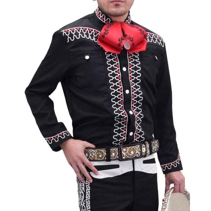 Camisa Charra Moderna WD Boots 764 Negro