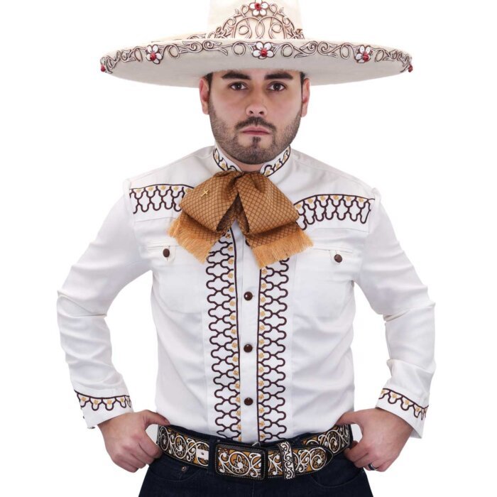 Camisa Charra Moderna WD 11-860 Color Blanco