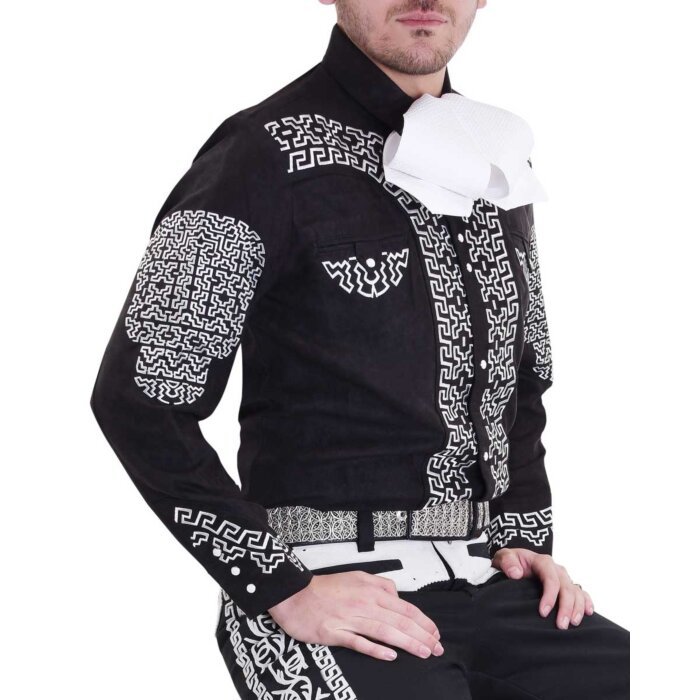 Camisa Charra El Dorado WD11-808 Color Negro