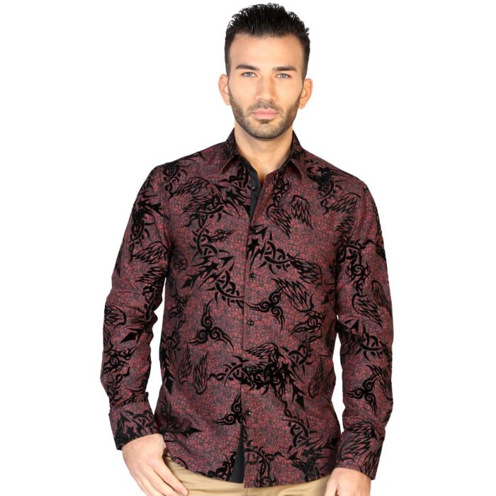 CAMISA CASUAL MANGA LARGA EL GENERAL FL-03 NEGRA